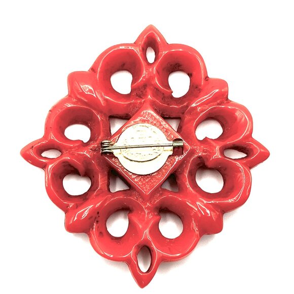 1970s YSL Rive Gauche Paris Resin Brooch – XL Vintage Couture Designer Pin — EUC - Picture 4 of 14